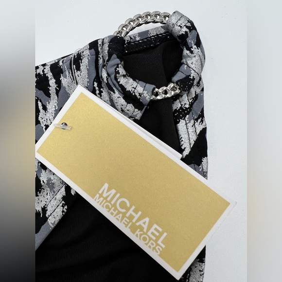 MICHAEL MICHAEL KORS - Frozen Chain-Ring Bikini Bottoms - Picture 3 of 7